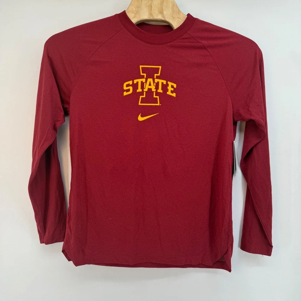 Nike Iowa State Cyclones Long Sleeve Dri-FIT T Shirt Men's‎ Medium Crimson